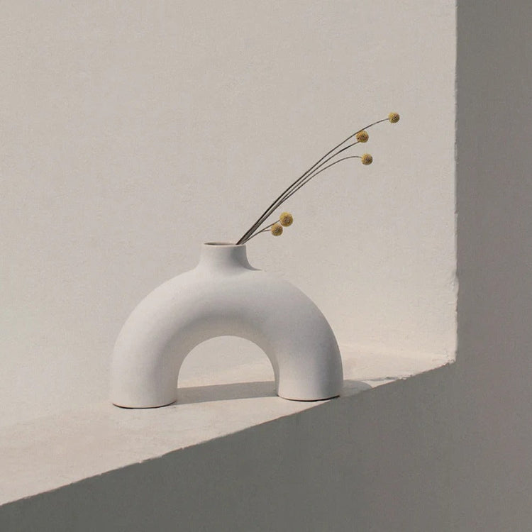 Arch-Form Matte Ceramic Vase