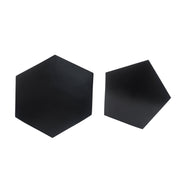 Geometric MGO Coffee Table Set — back and side profile detail