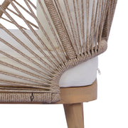 Rope-Woven Acacia Outdoor Club Chair