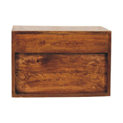 Sunburst Brass Mango Wood Nightstand