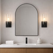 Black & Clear Glass Wall Sconce