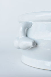 Creamware Oval Pomegranate Cachepot — detail of finish and surface variation