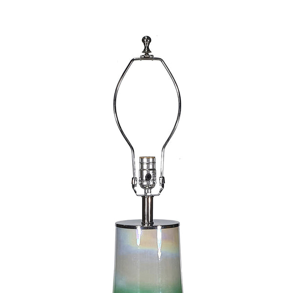Iridescent Glass Column Table Lamp