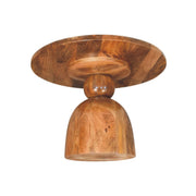 Sculpted Mango Wood Pedestal Coffee Table