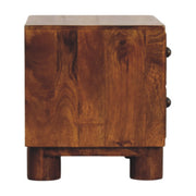 Chestnut Mango Wood Two-Drawer Nightstand