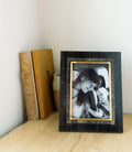 Carved Horn Brass Inlay Picture Frame