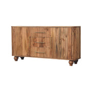 Mango Wood Brass-Handle Sideboard