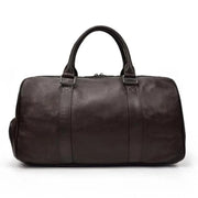 Pebbled Leather Weekender Duffel Bag