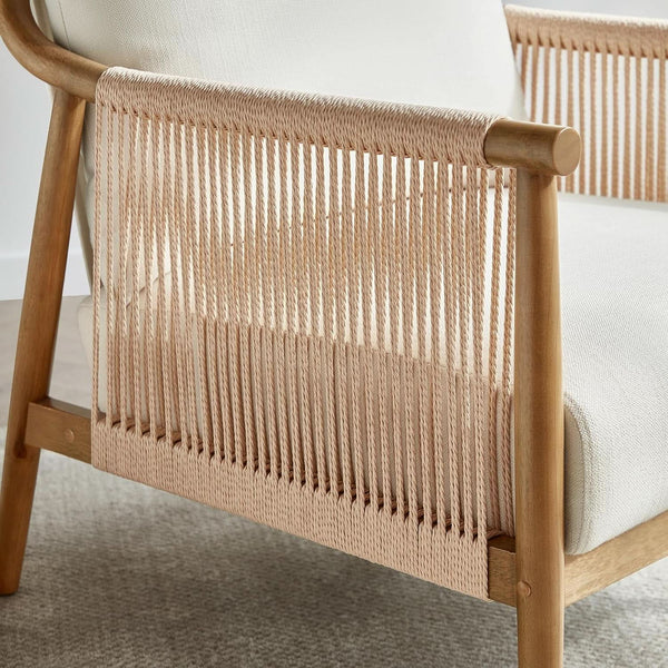 Braided Cord Wood-Frame Accent Chair – chair (view 5) | Roost & Roam