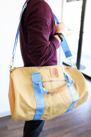 Ripstop Leather-Trim Weekender Duffel