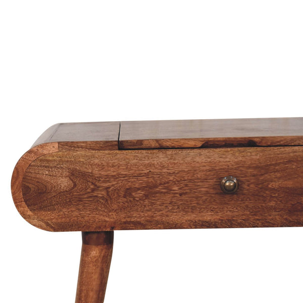 Mango Wood Folding Mirror Dressing Table