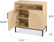 Arched Rattan Panel Buffet Cabinet – buffet (view 3) | Roost & Roam
