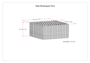 Herringbone Cotton Square Pouf