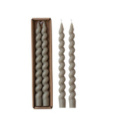Twisted Taper Candles, Set of 2