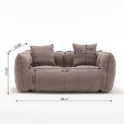Boucle Channel-Tufted Loveseat Sofa — additional product view 25