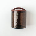 Smoked Recycled Glass Storage Canister