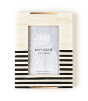 Striped Bone Inlay Picture Frame