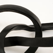 Matte Black Interlinked Loop Sculpture