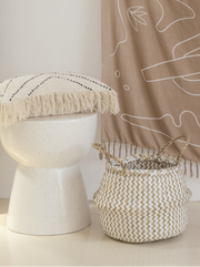 Chevron Seagrass Storage Basket