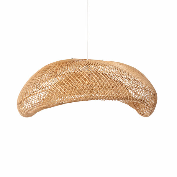 Woven Rattan Arch Pendant Light
