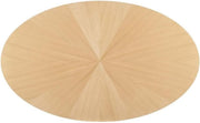Oak-Finish Oval Dining Table