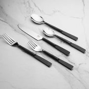 Faceted Handle Stainless Steel Flatware Set