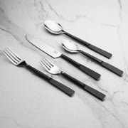 Faceted Handle Stainless Steel Flatware Set