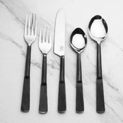 Faceted Handle Stainless Steel Flatware Set