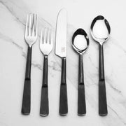 Faceted Handle Stainless Steel Flatware Set