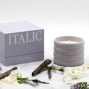 Ridged Ceramic Soy Candle