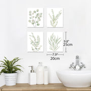 Watercolor Eucalyptus Canvas Print Set — packaging and unboxing view