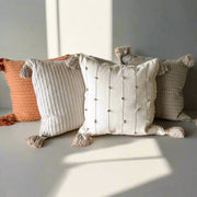 Oaxacan Woven Cotton Tassel Pillow