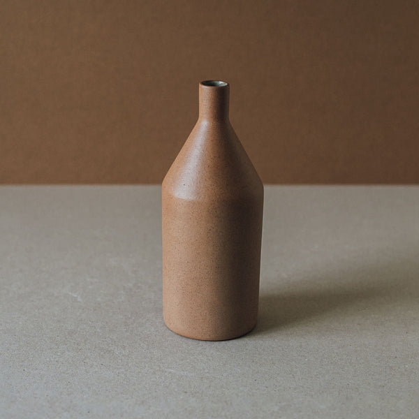 Stoneware Bottle-Form Ceramic Vase
