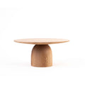 Hand-Carved Rosa Morada Wood Cake Stand