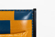 Patchwork Leather Sling Accent Chair — packaging and unboxing view
