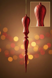 Red Glass Finial Ornament, 23 in