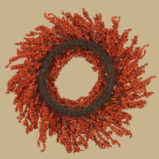 Two-Tone Orange Berry Wreath, 31 in