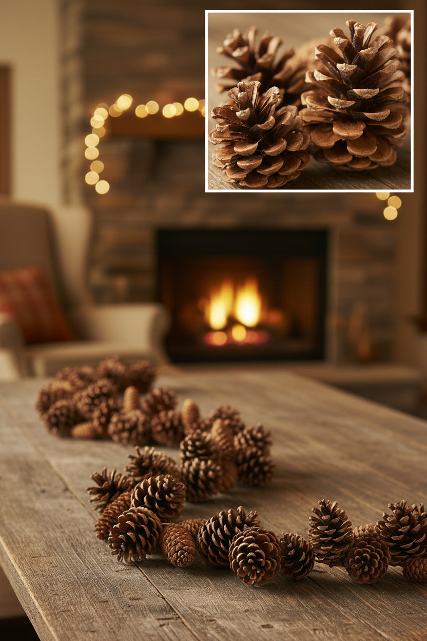 Mixed Pinecone Garland, 6 ft