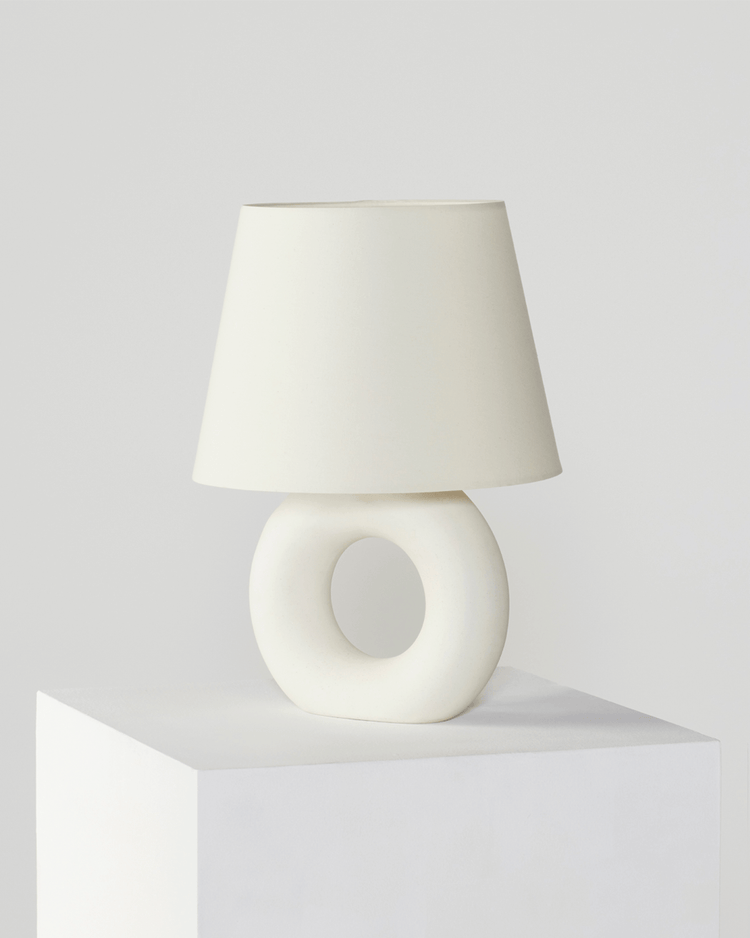 Ring-Base Ceramic Table Lamp