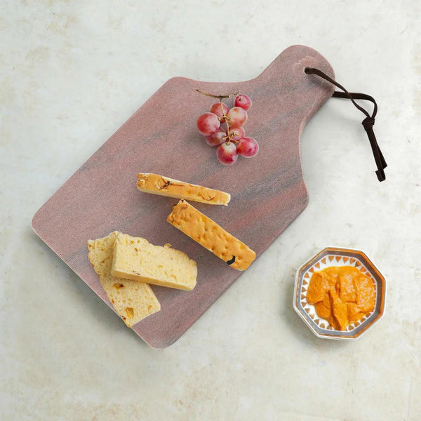 Rose Marble Paddle Serving Board