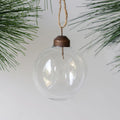Clear Glass Ball Ornaments, Set of 12