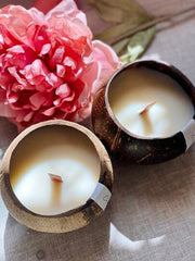 Hand-Poured Coconut Shell Candle — alternate size or scent variant from the same series