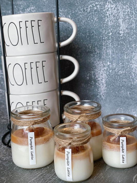 Hand-Poured Soy Coffee Candle — Small-batch soy candle in a cork-topped jar with roasted coffee fragrance