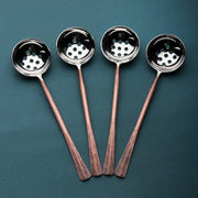 Copper-Finish Perforated Olive Spoon Set
