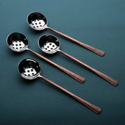 Copper-Finish Perforated Olive Spoon Set