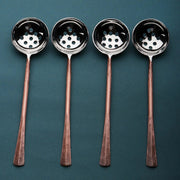 Copper-Finish Perforated Olive Spoon Set