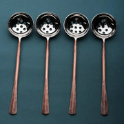 Copper-Finish Perforated Olive Spoon Set