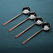 Copper-Finish Perforated Olive Spoon Set