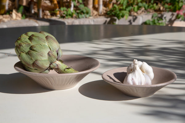Carved Stoneware Coupelle Set