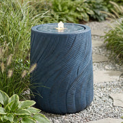 Spiral-Textured Polystone Outdoor Fountain
